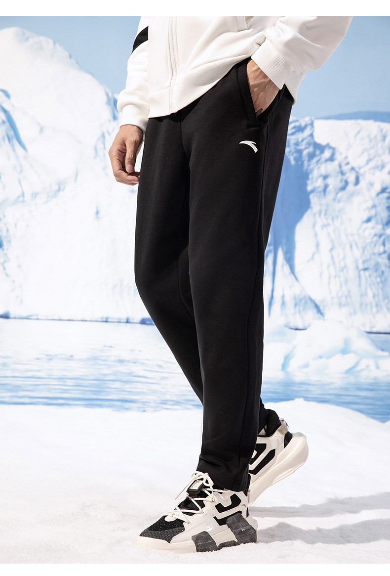 加绒保暖安踏anta官网运动裤男2021秋冬季新款男士直筒长裤休闲宽松男