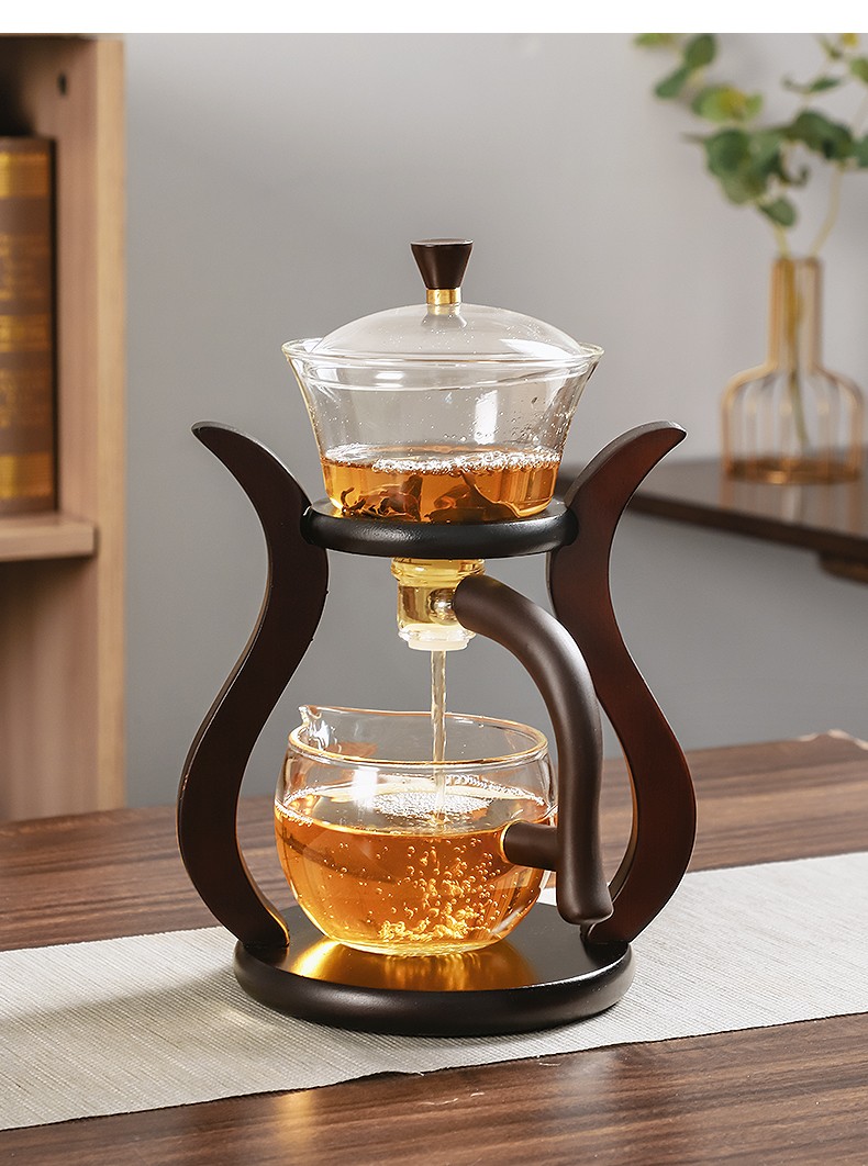 bincoo玻璃冲泡茶壶磁吸感应自动懒人泡茶神器家用沏茶壶功夫茶具套装