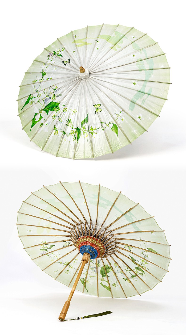 毕六福油纸伞纯手工传统实用防雨遮阳无味古风汉服拍照舞台道具问春