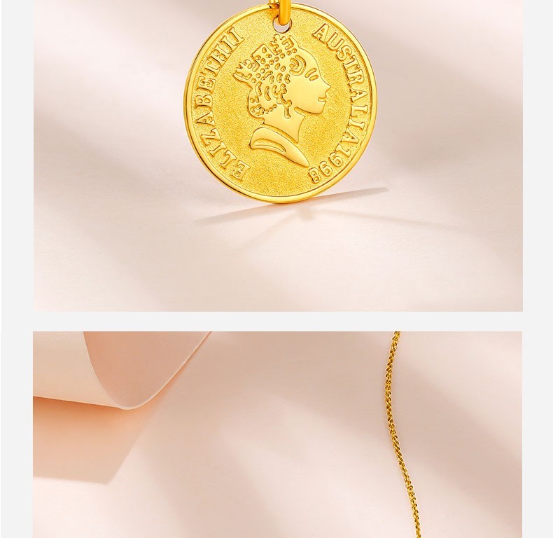 26克【女王金币吊坠 项链】【图片 价格 品牌