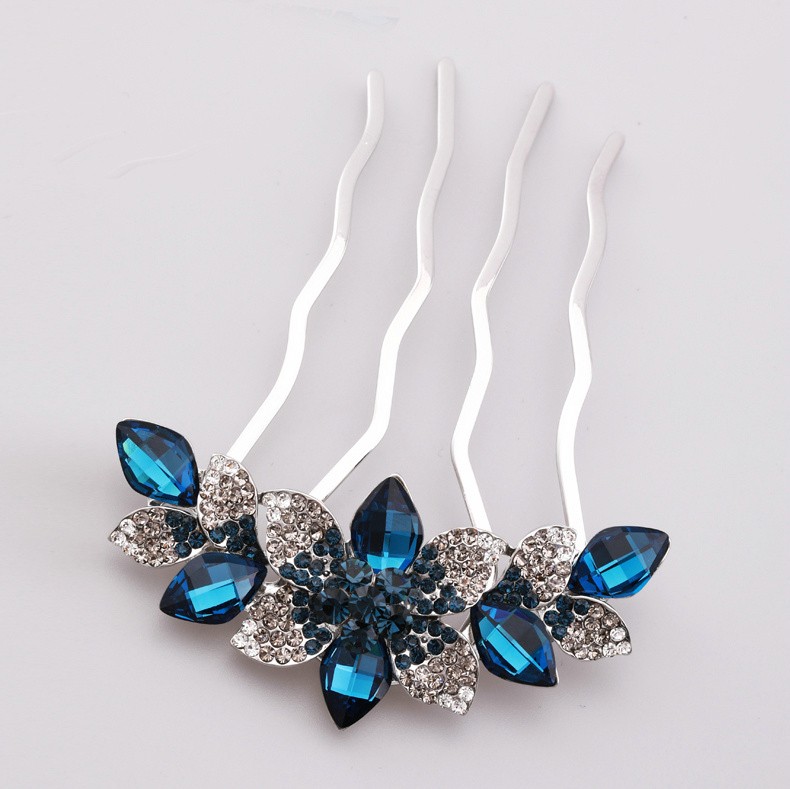 法蝶莎fadiesha品牌梳插梳铁齿水钻发卡妈妈款优雅盘发女头饰夹子发夹