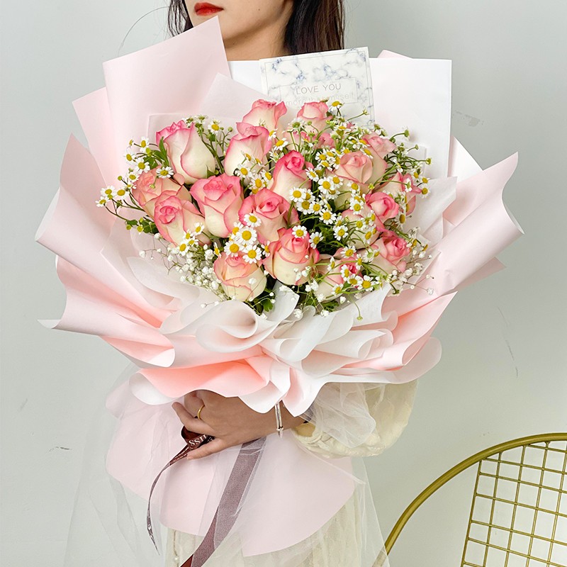 花束送闺蜜爱人生日纪念日礼物全国同城配送花上门19朵红袖玫瑰花束