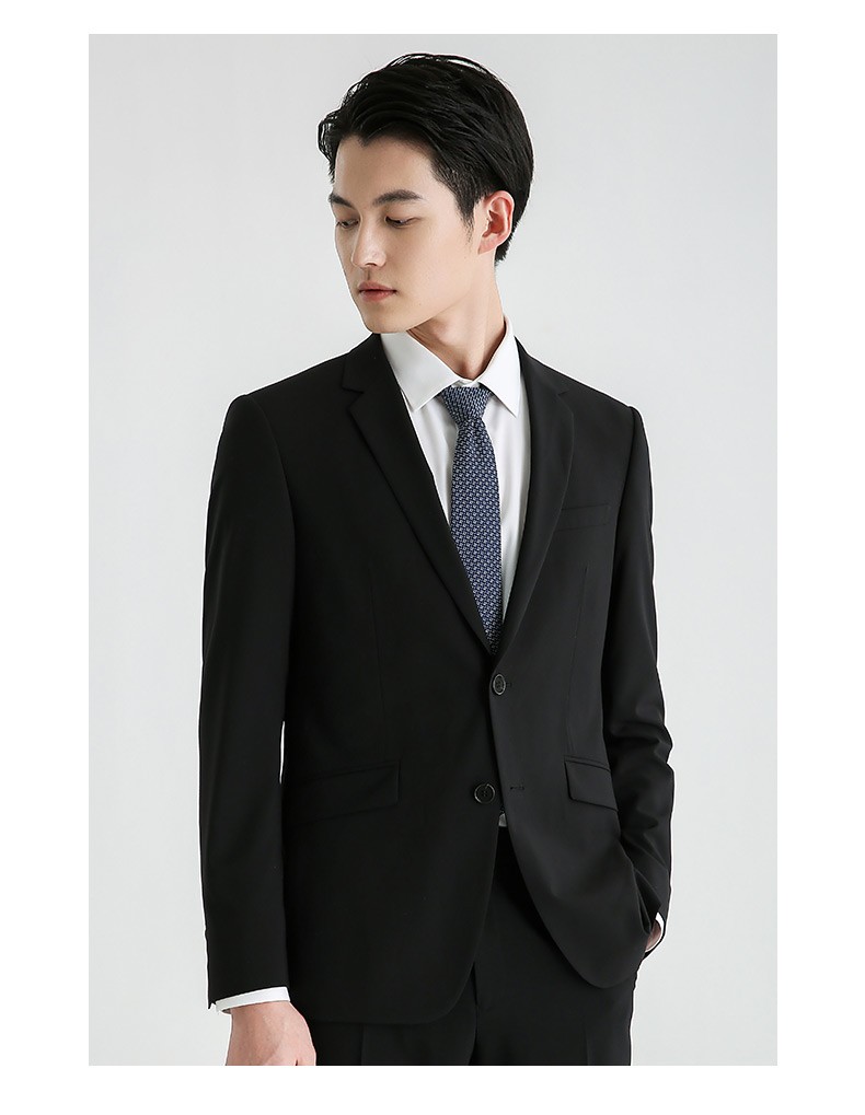 圣得西男士西服套装秋季新款商务职业上班正装修身时尚免