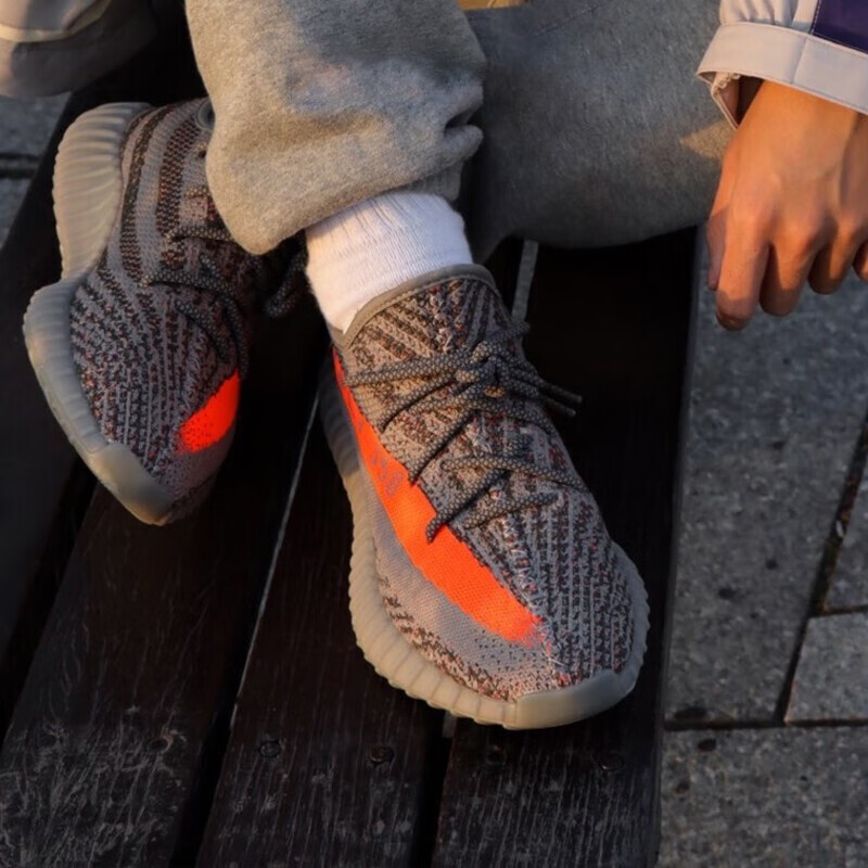 【潮】椰子鞋380v3男女鞋子情侣休闲运 gw1229/灰橙满天星 42.