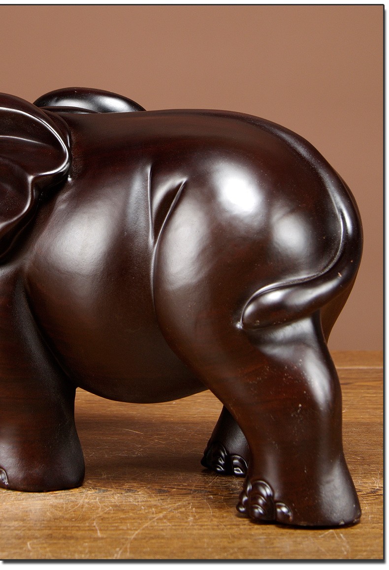 大象雕刻摆件大号一对家居电视柜办公室装饰送礼红木工艺品手工精雕长