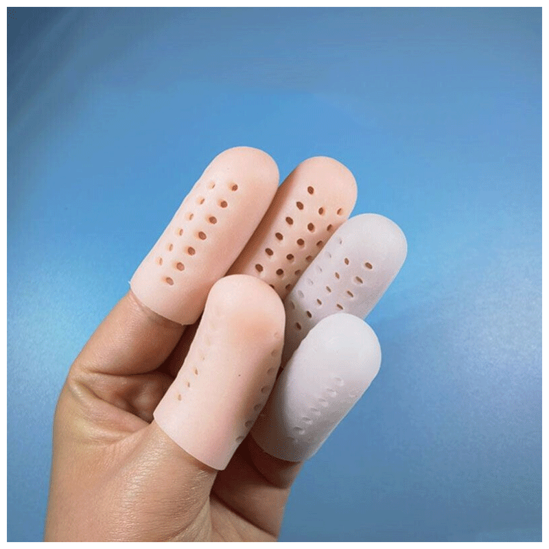 优凡优品假手指套残疾人新款带孔硅胶手指套保护手指透气手写i48s白色