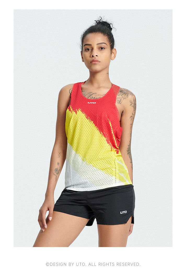 uto悠途马拉松跑步背心运动户外速干透气背心田径竞速排汗无袖t恤衫