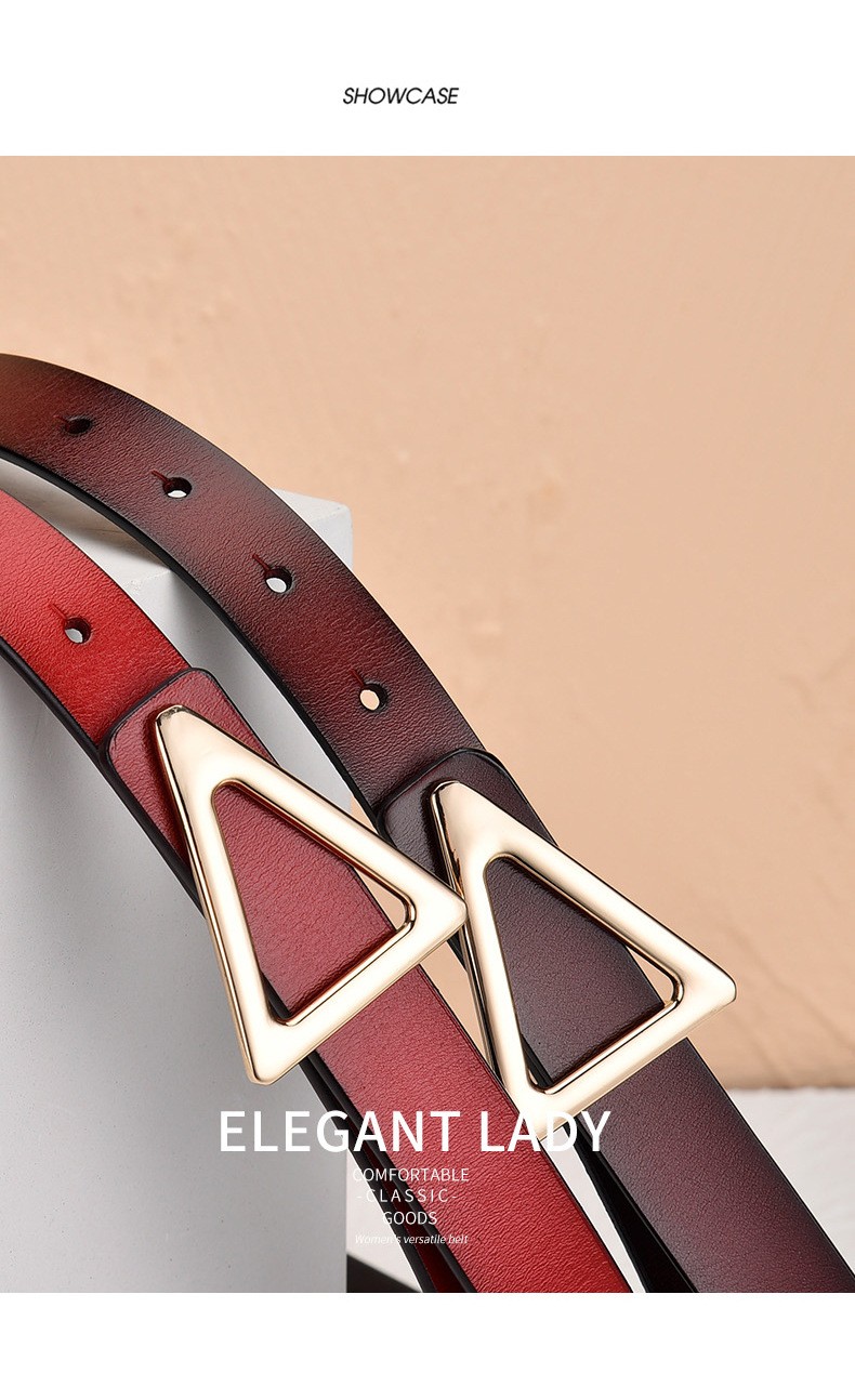 charmkaiser女款时尚百搭裤腰带黑色