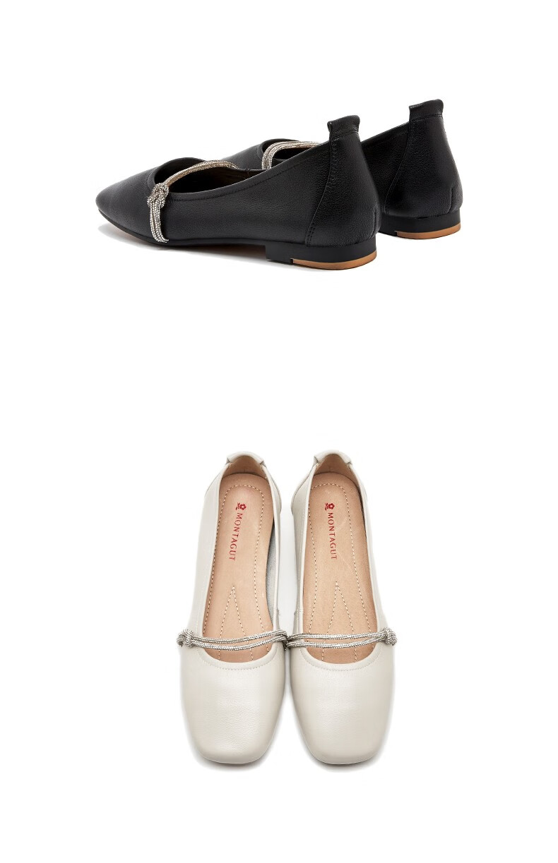 法国montagut梦特娇百搭休闲单鞋复古风女士玛丽珍鞋子黑色36