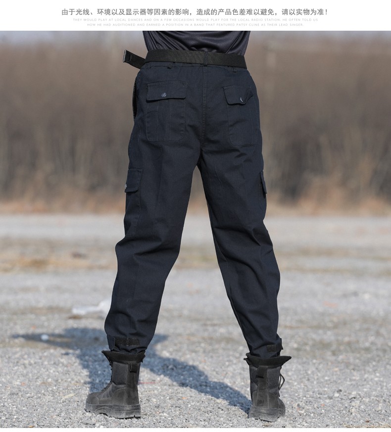 盾郎战术裤男纯棉帆布工装裤多口袋工作服裤子军迷服装耐磨作训裤 藏