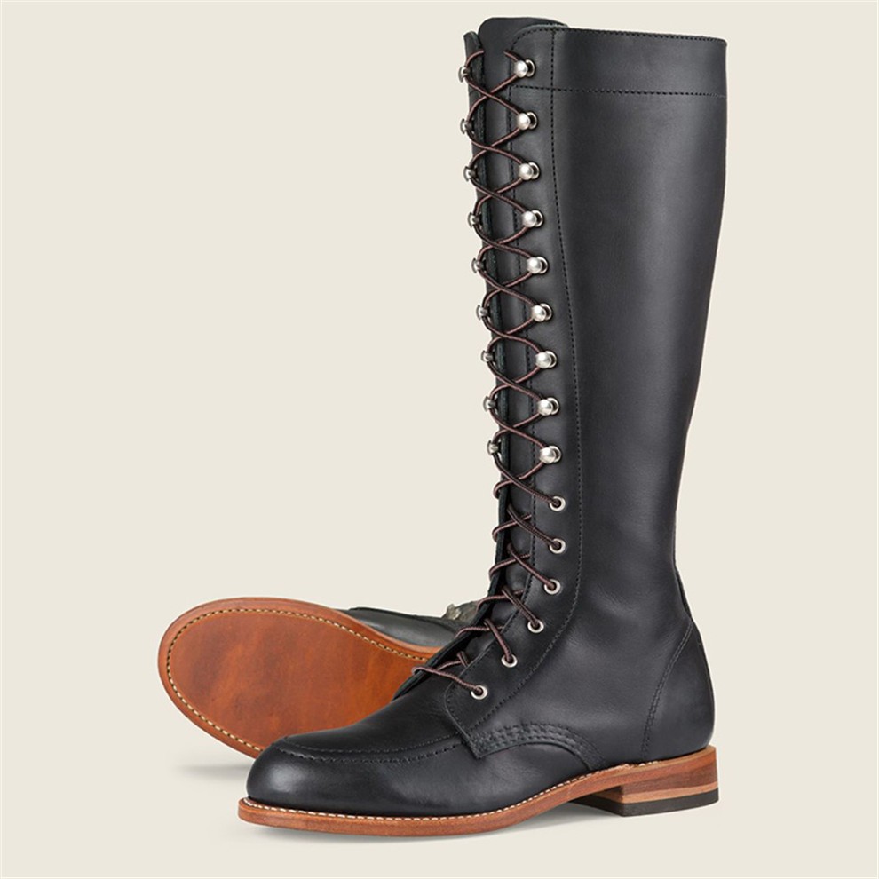red wing heritage 红翼女靴 高筒靴 时尚气质绑带休闲靴子防滑耐磨