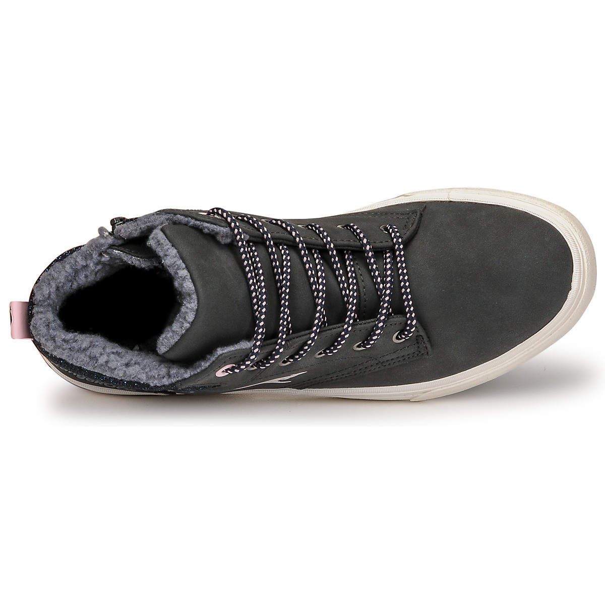 kangaroos袋鼠时尚女鞋休闲运动高帮板鞋球鞋圆头灰色秋冬季新款舒适