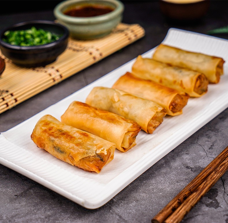 新雅三丝春卷180g5袋油炸速食面点早餐点心速冻半成品手工制作三丝