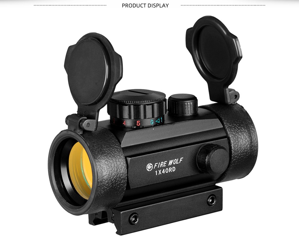火狼国际寻鸟镜红绿光1x40十字内红点瞄准镜红绿点鱼骨瞄准器内红反射