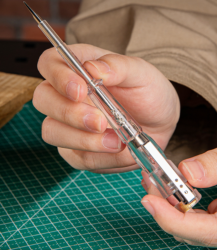 得力(deli)测电笔氖泡电笔漏电检测验电试电笔螺丝刀电工工具 绝缘