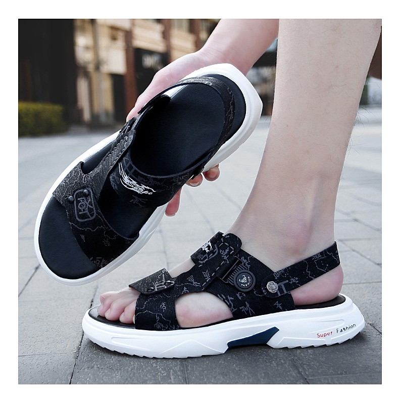 速司汀凉鞋男潮流韩版夏季新款沙滩鞋男款夏天外穿男休闲百搭凉鞋九牧