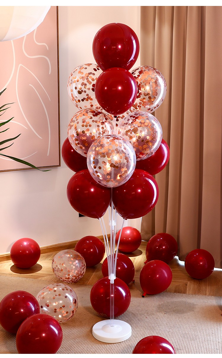 飘气球 婚房布置立柱支架气球结婚装饰婚礼订婚路引气球装扮婚庆用品