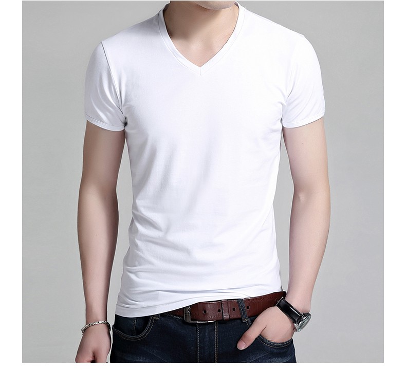 纯棉t恤夏季新款休闲百搭打底衫体恤男装纯色衣服汗衫小衫男酒红色105