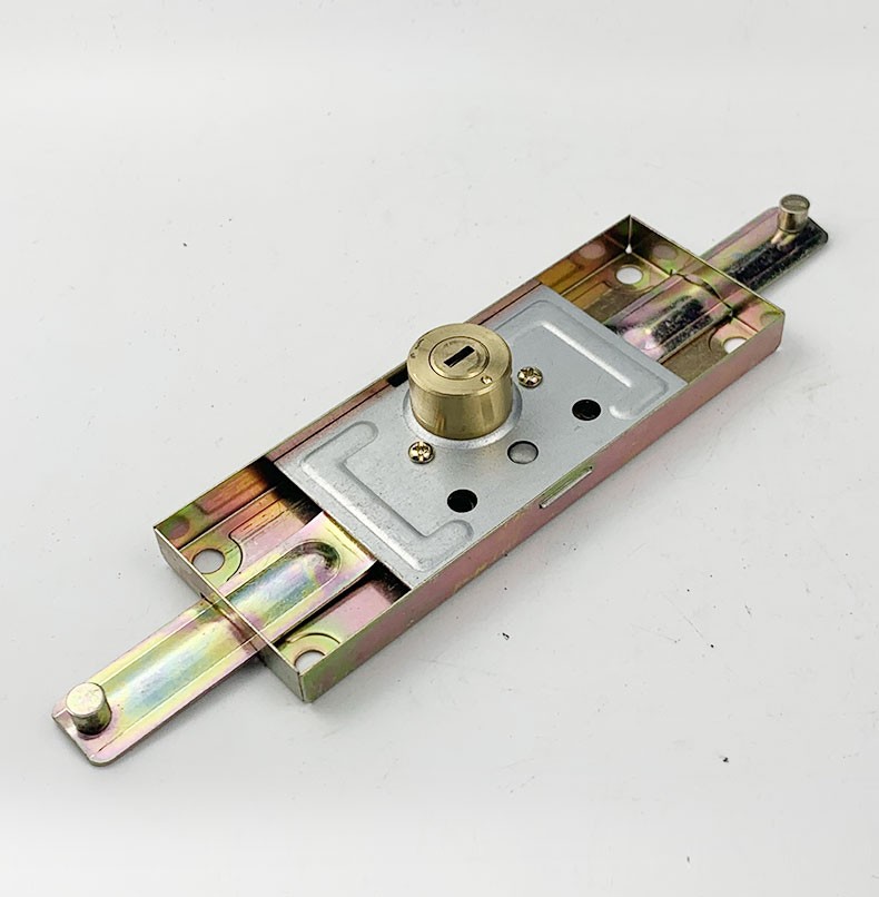 艺凯嘉 通用卷闸门锁卷帘门锁中间开十字铜芯通用型中间底开锁车库