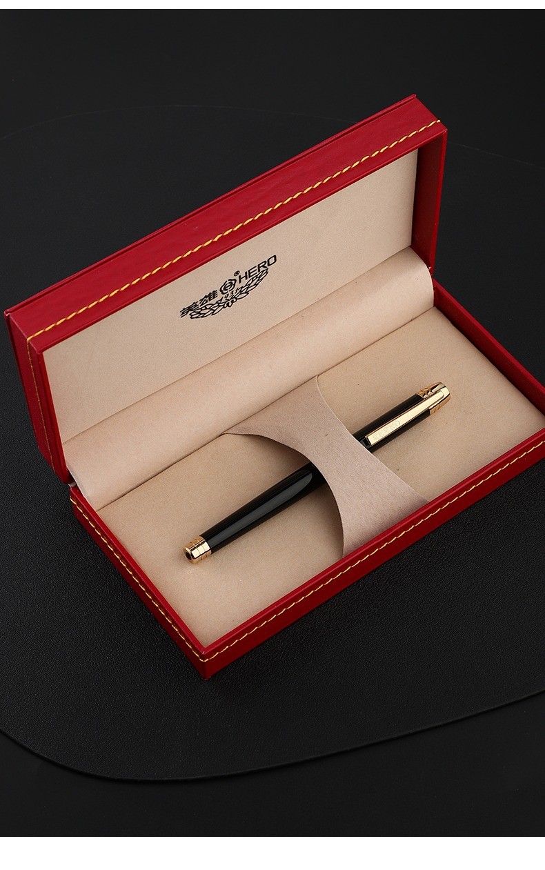 英雄hero钢笔14k金笔高端复古时尚礼盒男士成人商务办公生日送礼书写