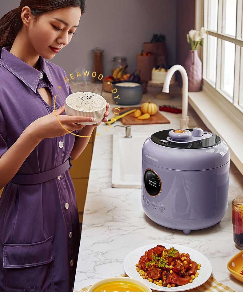 韩国大宇daewoo电压力锅家用小型迷你智能多功能全自动4l电饭煲高压锅