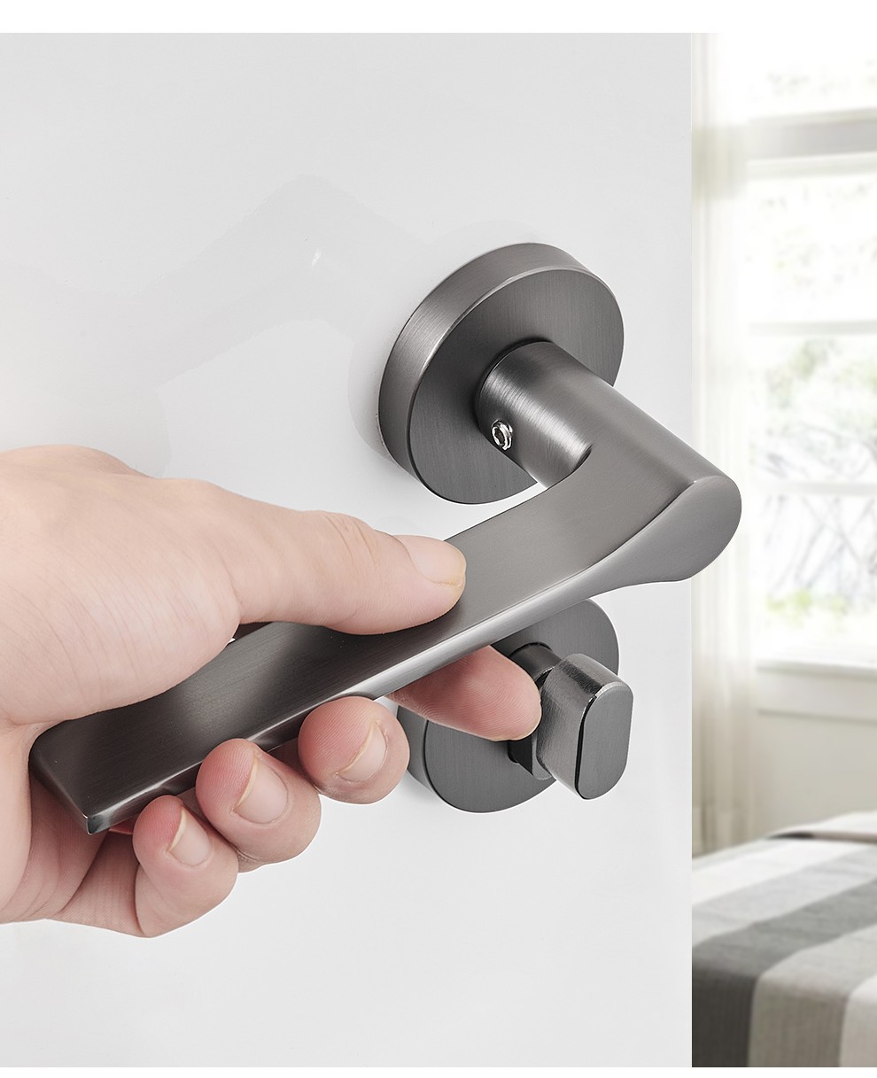 固特门锁室内卧室执手锁家用木门锁具简式轻奢门把手臻品系列1002pvd