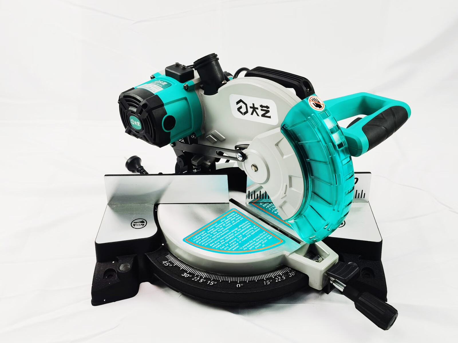 大艺10寸斜切锯铝机铝合金木材切割机木工多功能45度角高精度界铝机