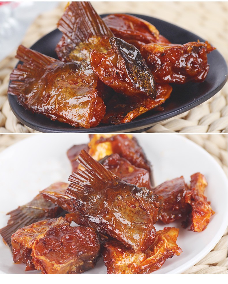 199100味芝元香辣鱼排鱼尾26g10包湖南特产毛毛鱼小鱼仔即食鱼干麻辣