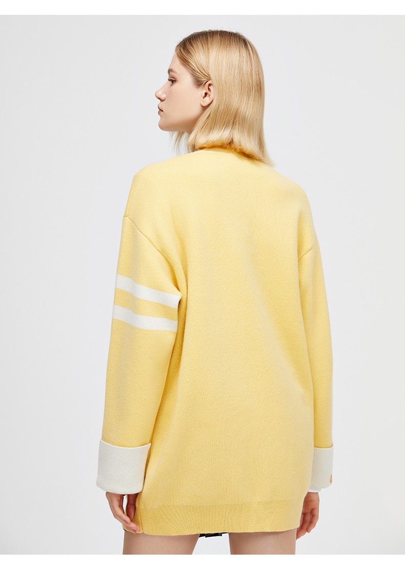 juicycouture橘滋2021毛织开衫浅黄色m