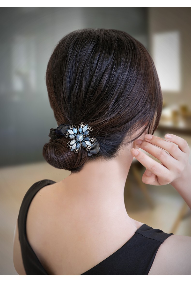 法蝶莎fadiesha品牌发绳高级感轻奢水钻四叶草发饰头绳2022新款优雅