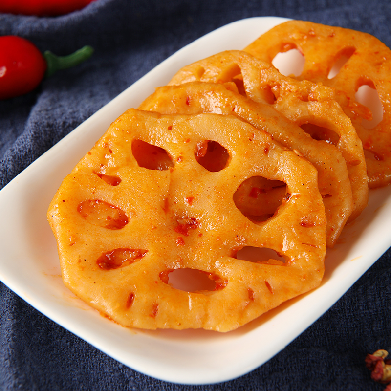 片黑鸭味香辣味卤素菜莲藕片下饭菜零食休闲小吃解馋黑鸭味600g*2盒