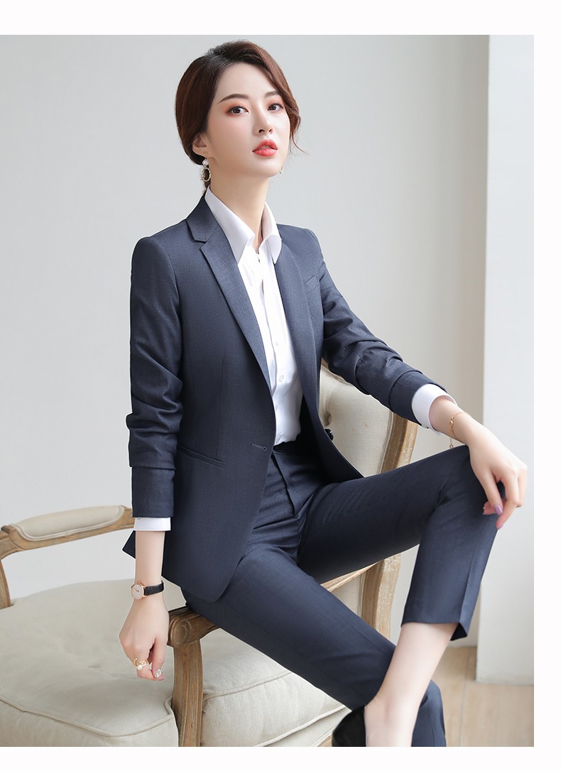 名流都会高端职业装女装长袖小西装女士正装工作面试西服黑色西装裤子