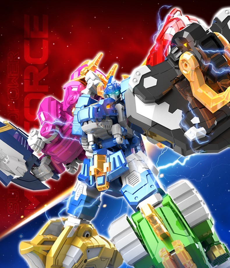 新款迷你特工队恐龙力量七炫战龙王超变形玩具合体机甲炫龙王儿童礼物