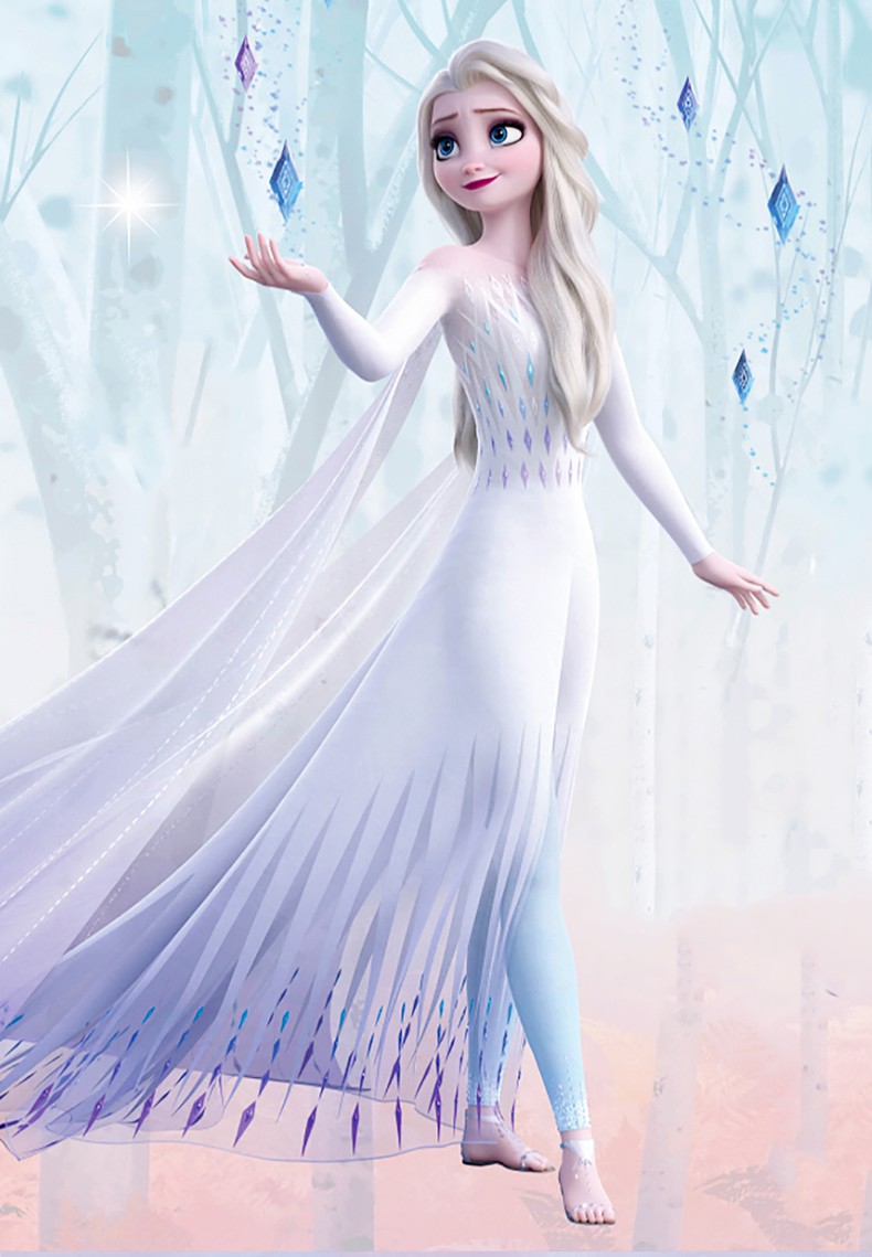 2m单双人床上 天使艾莎 1.5m床床单款四件套(适合2.0x2.