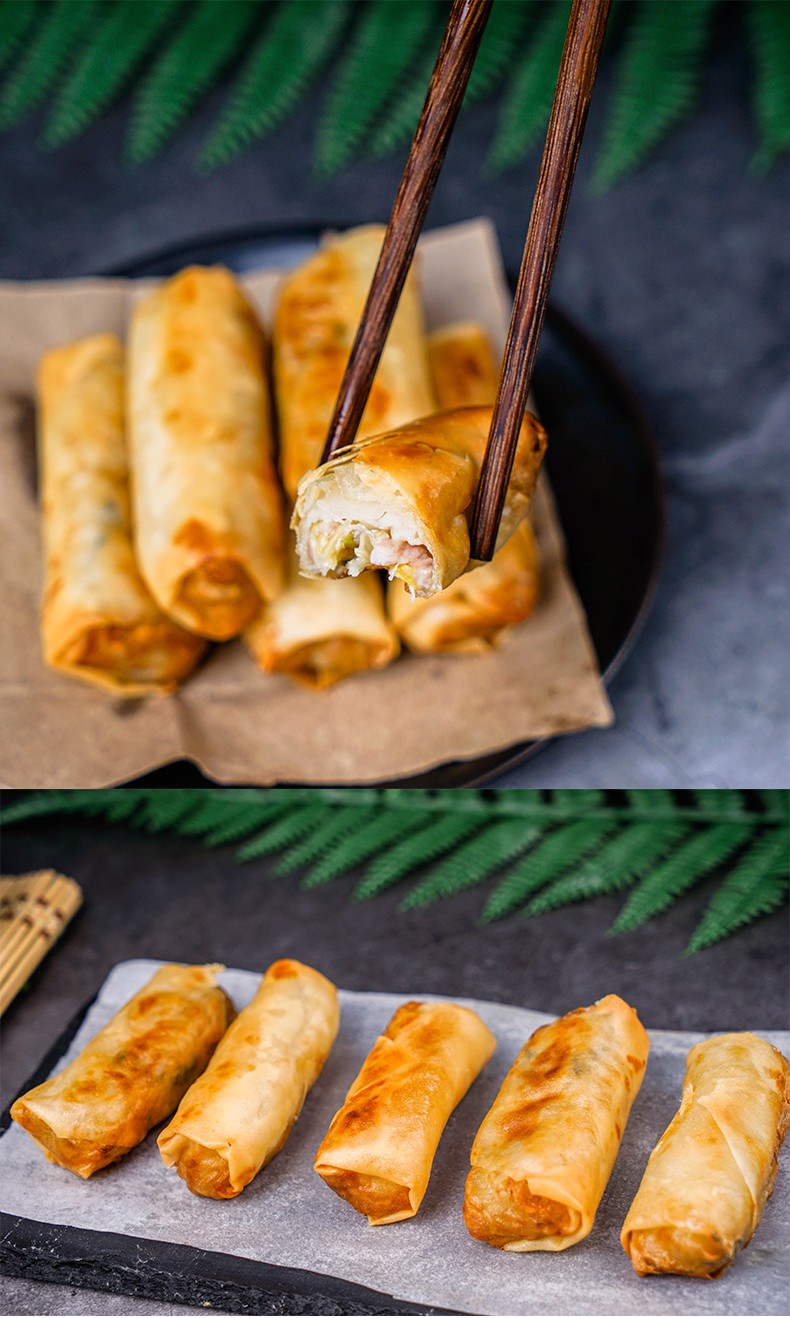 新雅三丝春卷180g5袋油炸速食面点早餐点心速冻半成品手工制作三丝