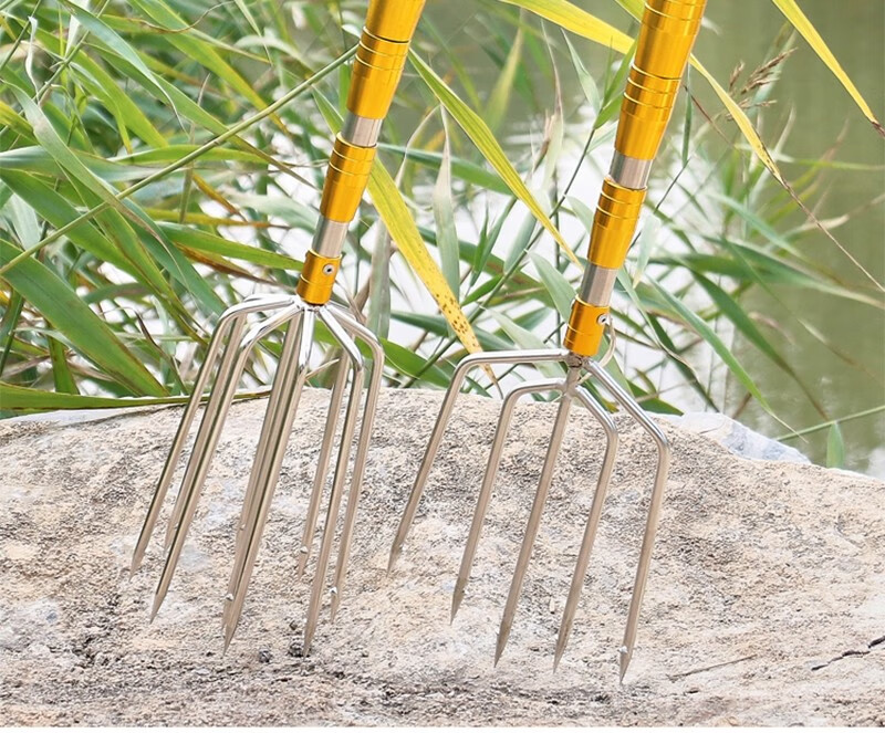 carina duek叉鱼钢叉带杆捕鱼渔叉不锈钢刺鱼器倒刺扎鱼套装加长 十一