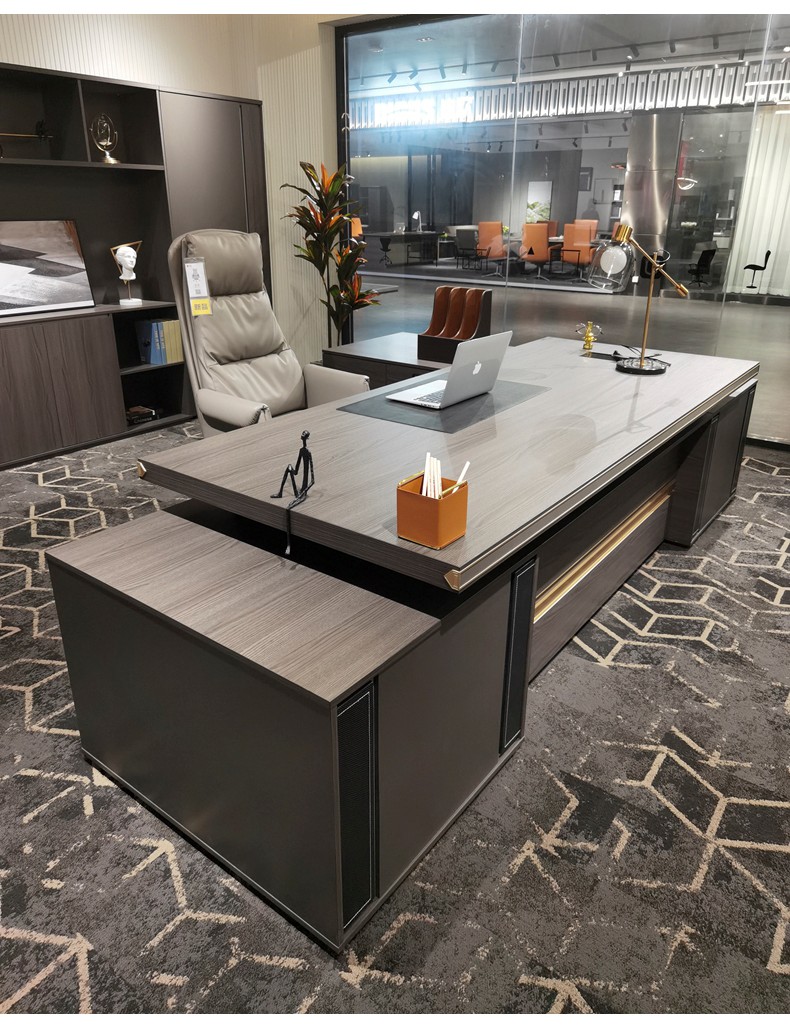 罗西慕时尚老板桌总裁桌椅组合总经理桌高档老板办公桌大班台简约现代