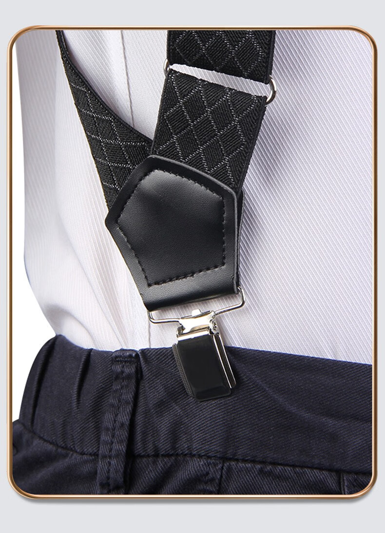 ifsong美宋男士成人枪套式背带夹英伦复古绅士西裤吊裤带男式侧夹款