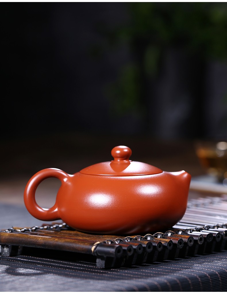 云禅尚陶紫砂壶宜兴原矿纯手工家用功夫茶具泡茶壶扁腹西施壶大红袍扁