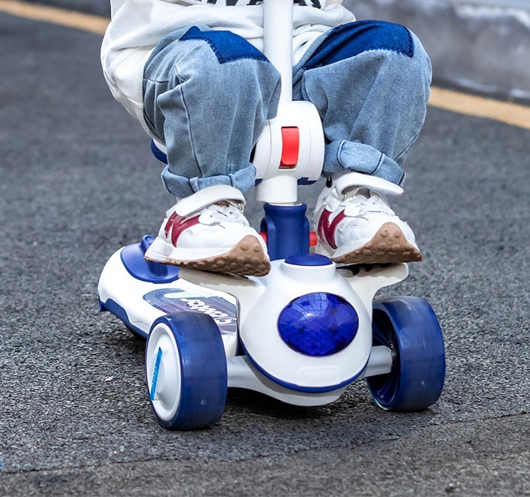 滑板车儿童123岁三合一宝宝可折叠滑滑车男孩女孩可坐可调档溜溜车