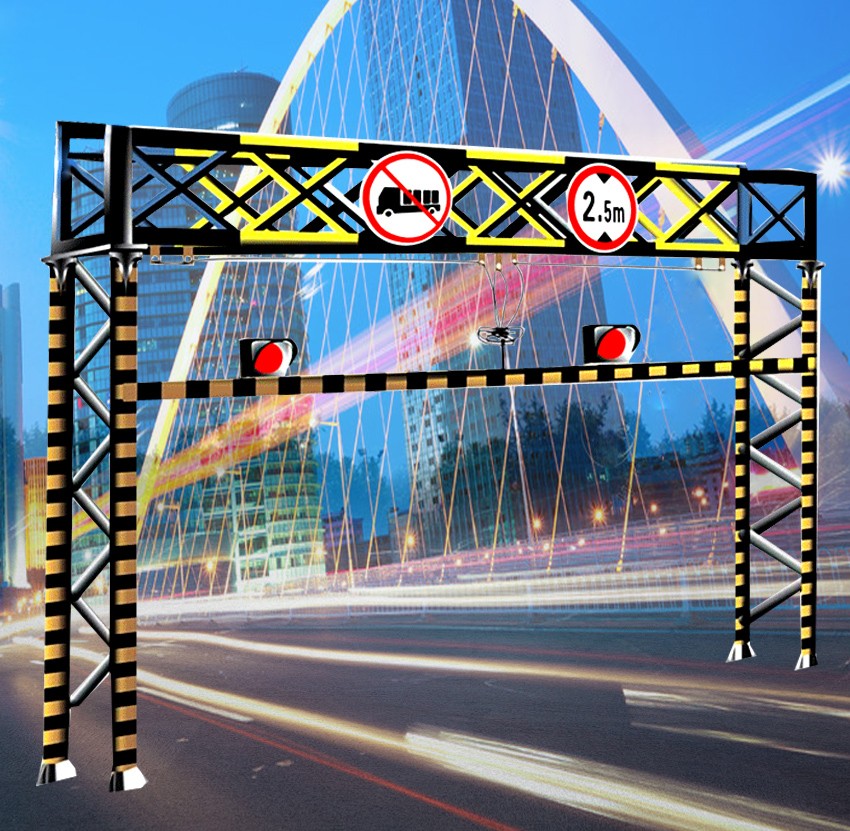 鑫闻韶厂家供应交通龙门架铁路道路限高杆高速公路电动液压升降限高架