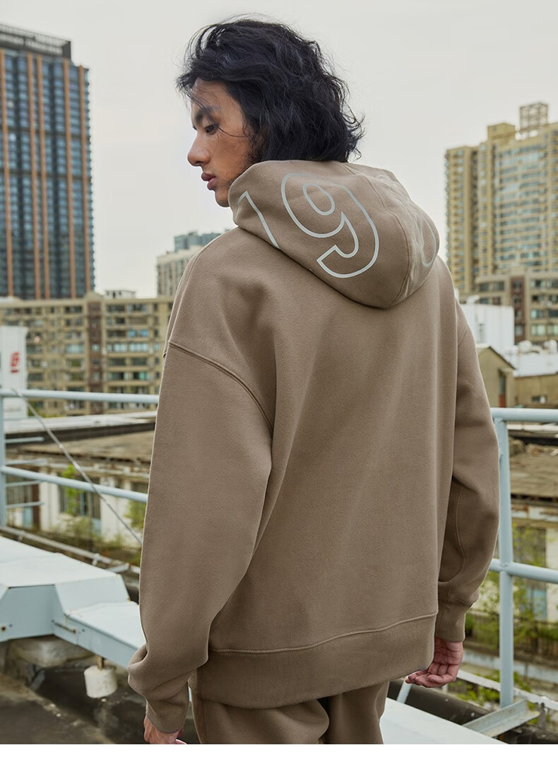 gap 男女装冬季2022新款logo反光宽松休闲卫衣448316情侣连帽衫 灰白