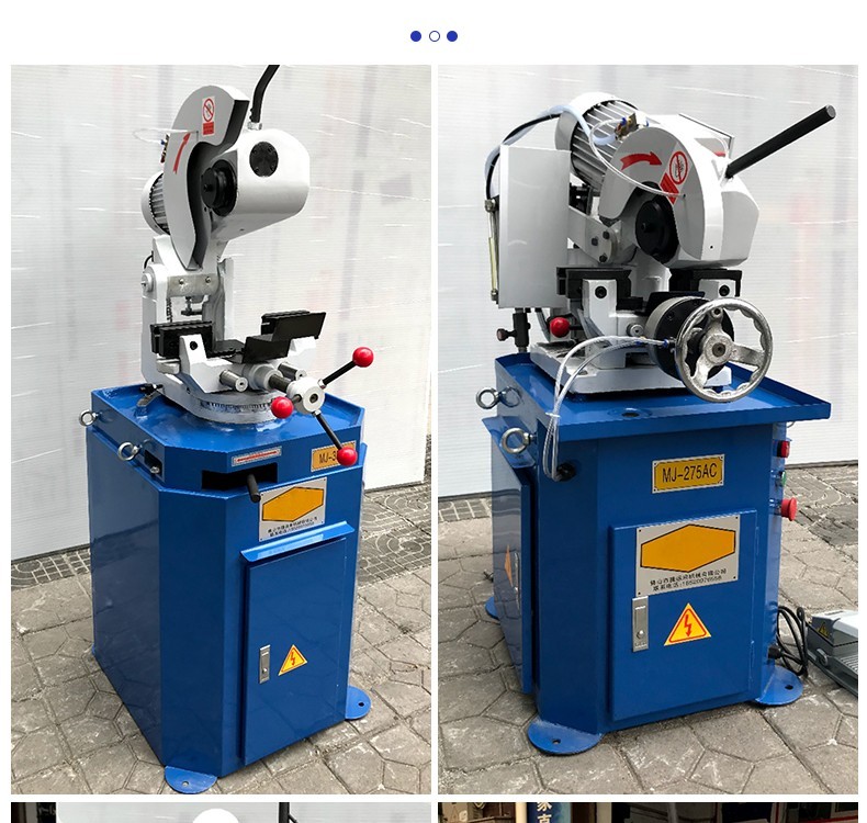 佩服45度手动切管机不锈钢材切割机台式多功能圆锯切方圆无毛刺350b型