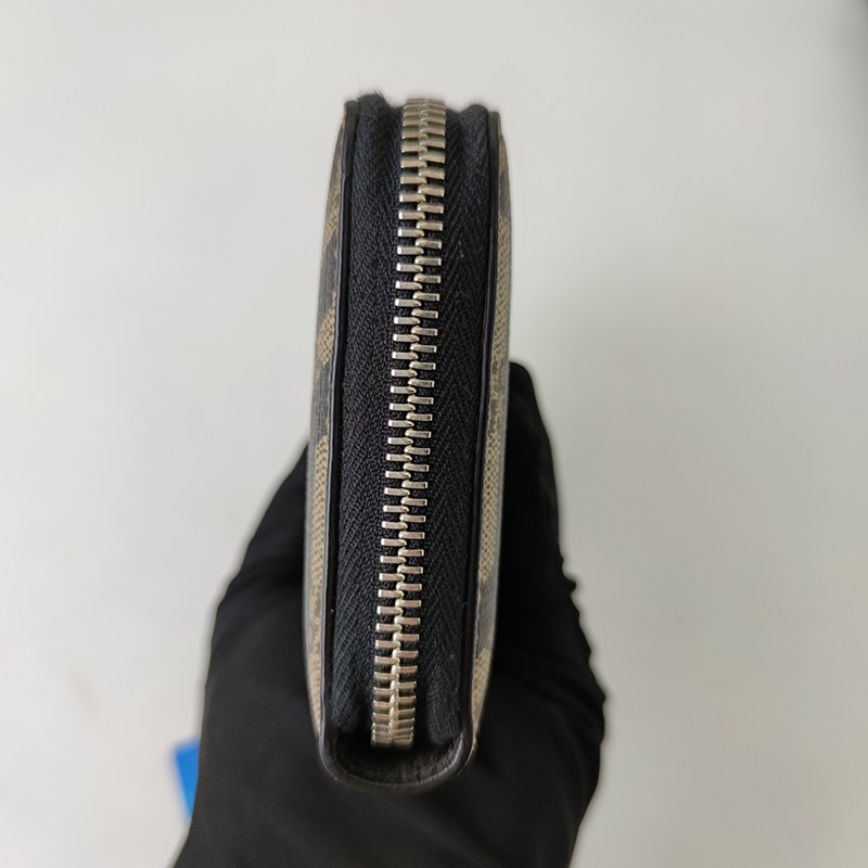 二手9成新古驰gucci小蜜蜂帆布配皮男士长款钱包钱夹带卡槽零钱包