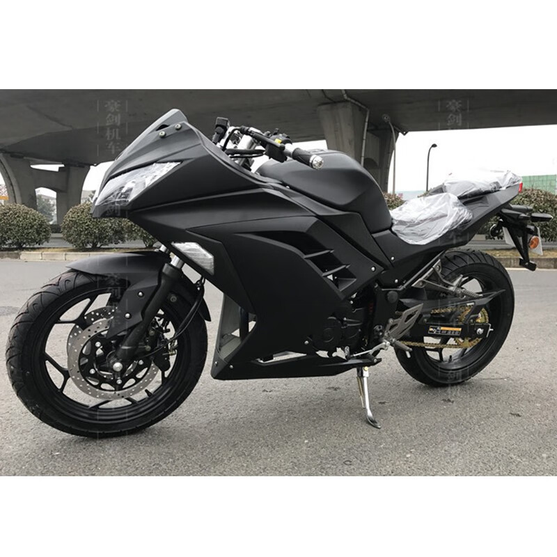 纯色小忍者摩托车双缸400cc水冷大排量跑车机车国四电喷abs版 黑红