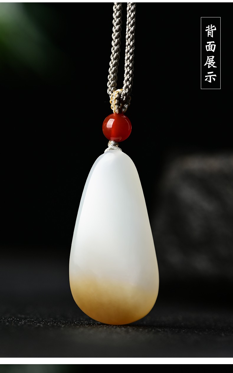 景禾孤品新疆和田玉且末糖白料弥勒佛吊坠女士款天然玉石佛玉坠挂件