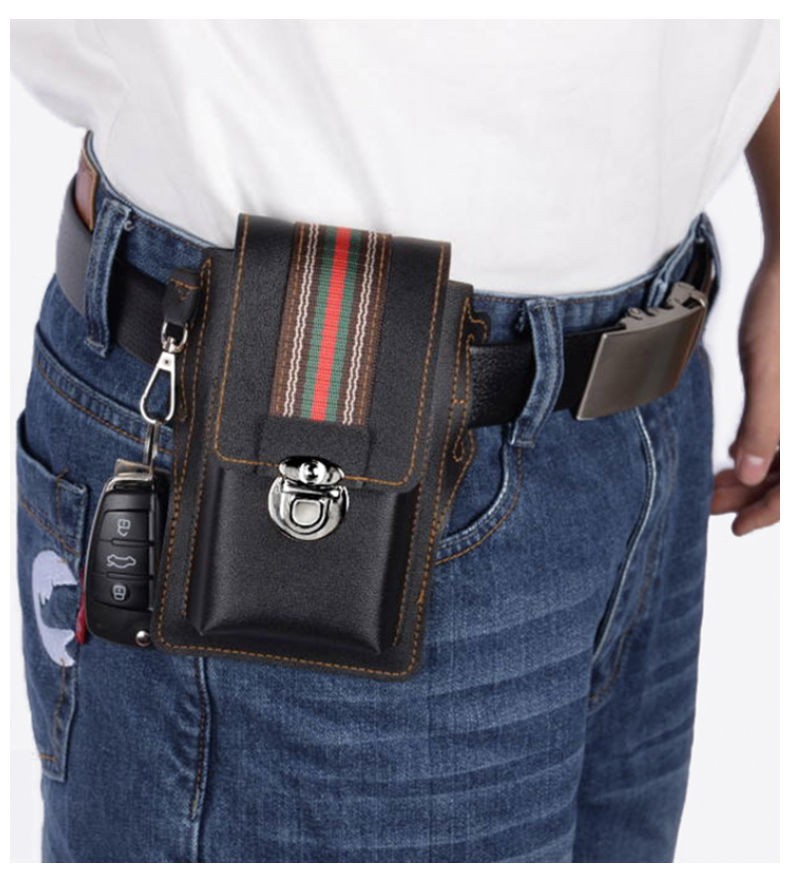 仓梵新款男士手机腰包户外工地干活运动腰间包大容量可放烟盒腰挂包