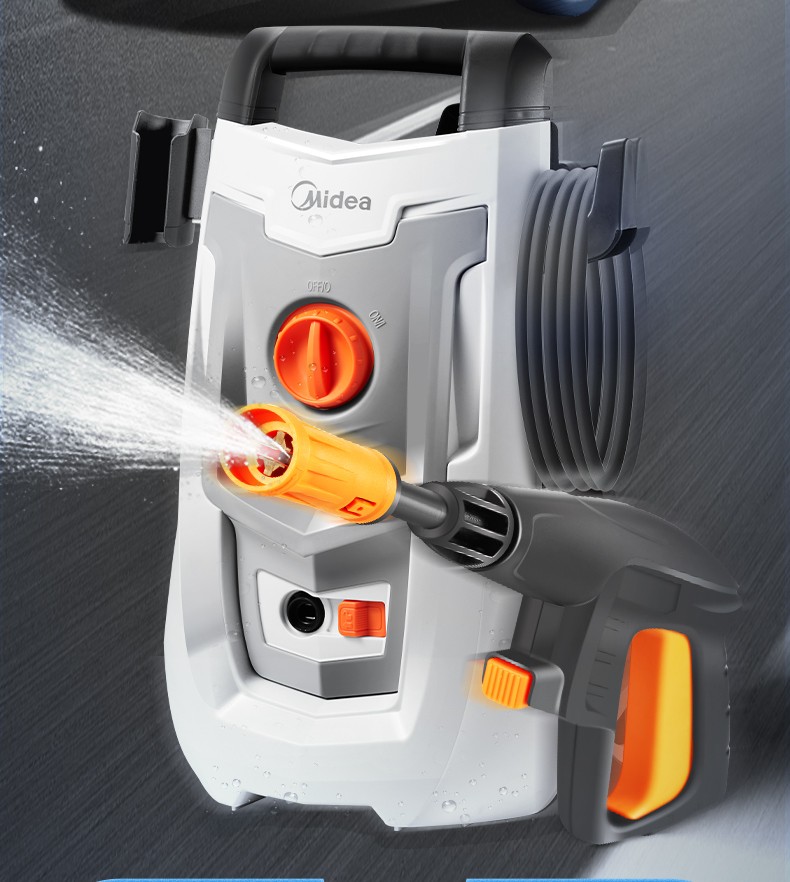 美的(midea)洗车机高压洗车水枪家用高压清洗机洗车泵大功率电动刷车