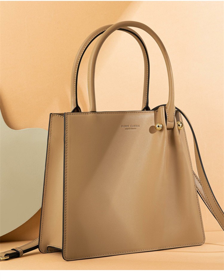 pierrecardin皮尔卡丹品牌女包时尚牛皮手提包女士休闲斜挎包女背包