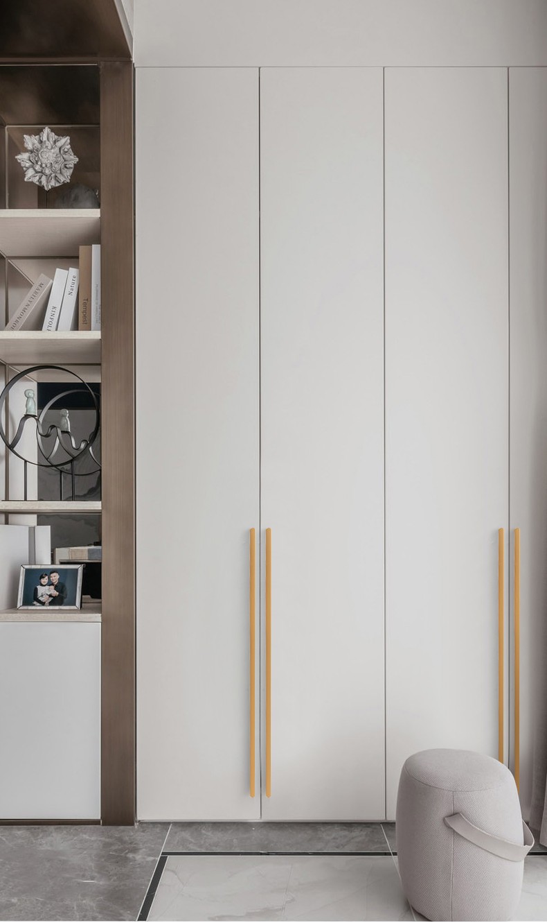 优居莱轻奢柜门拉手现代简约橱柜柜子抽屉小拉手北欧铝合金衣柜门把手